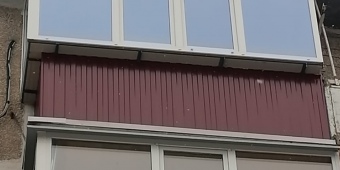 Остекление балкона с отделкой проф листом+монтаж крыши